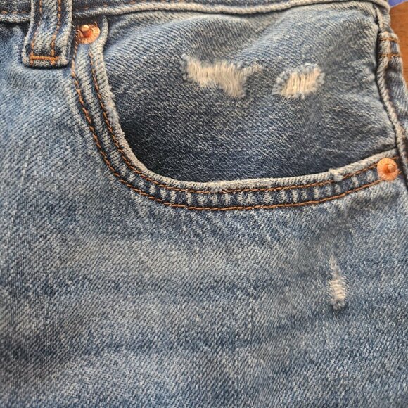 Forever 21 Western denim distress button fly high waist Country Concert Short 30 - Picture 4 of 9